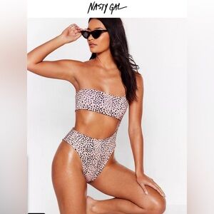 Nasty Gal Animal Print Swimsuit